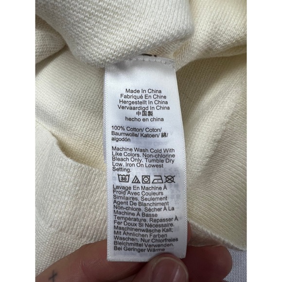 J. Crew Cream Gold V Neck Button Up Cropped Sweater Vest Womens M Old Money - Picture 10 of 15